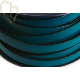 cuir plat 10mm Turquoise