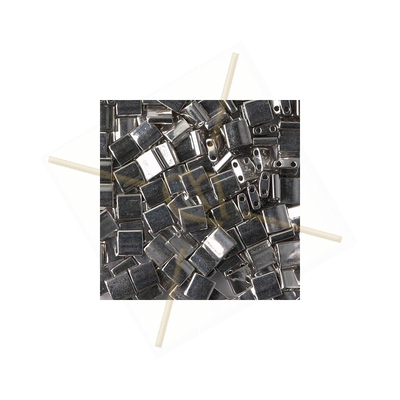 Tila bead Miyuki Palladium Plated