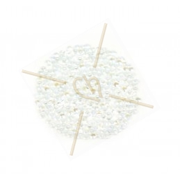 Pastille 15mm rond Swarovski Crystal Fabric-it Moonlight