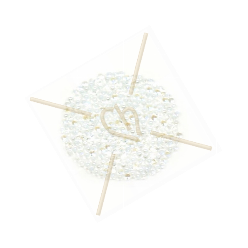 Pastille 15mm rond Swarovski Crystal Fabric-it Moonlight