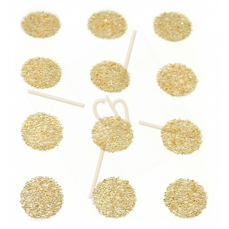 12 x Pastille 15mm rond Swarovski Crystal Fabric-it Golden Shadow