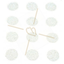 12 x Pastille 15mm rond Swarovski Crystal Fabric-it Moonlight