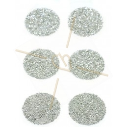 6 x Pastille 24mm rond Swarovski Crystal Fabric-it Cal