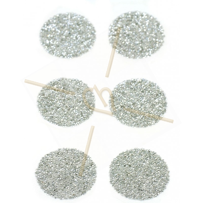 6 x Pastille 24mm rond Swarovski Crystal Fabric-it Cal