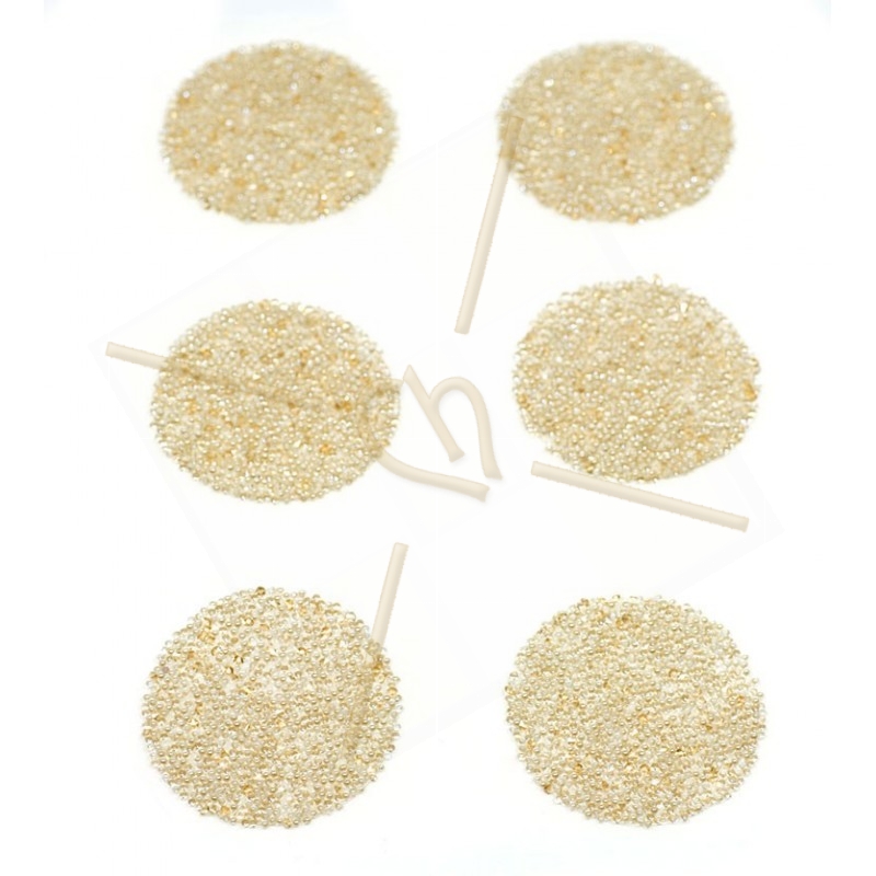 6 x Pastille 24mm rond Swarovski Crystal Fabric-it Golden Shadow