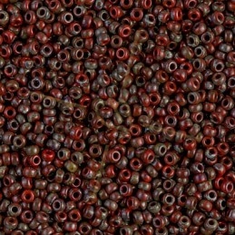 Opaque Red Picasso - Miyuki Rocaille 15/0 10 gr.