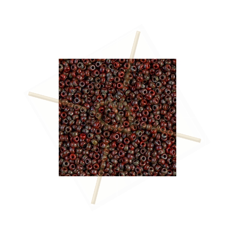 Opaque Red Picasso - Miyuki Rocaille 15/0 10 gr.