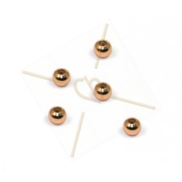 copy of metal spacer balls 3*2mm hole 1.3mm rose gold