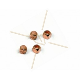 tussenstuk kubus 2.5mm rose gold