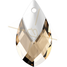 6565 Met Cap Pear-shaped pendentif 18mm Light colorado Topaz - Light Chrome Z