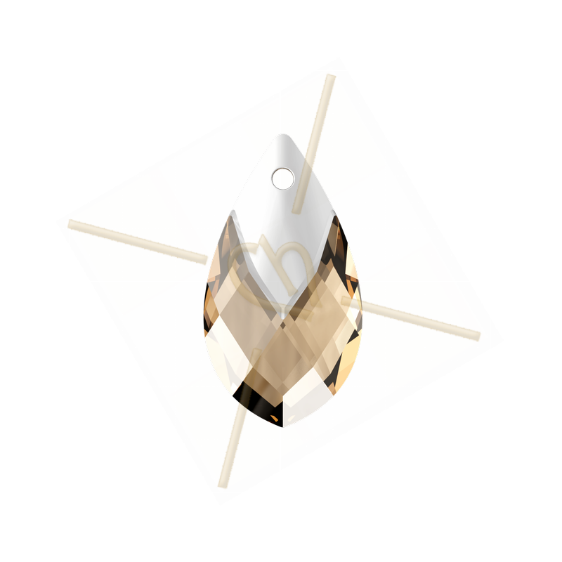 6565 Met Cap Pear-shaped hanger 18mm Light colorado Topaz - Light Chrome Z