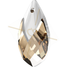 6565 Met Cap Pear-shaped pendant 18mm Light colorado Topaz - Light Chrome Z