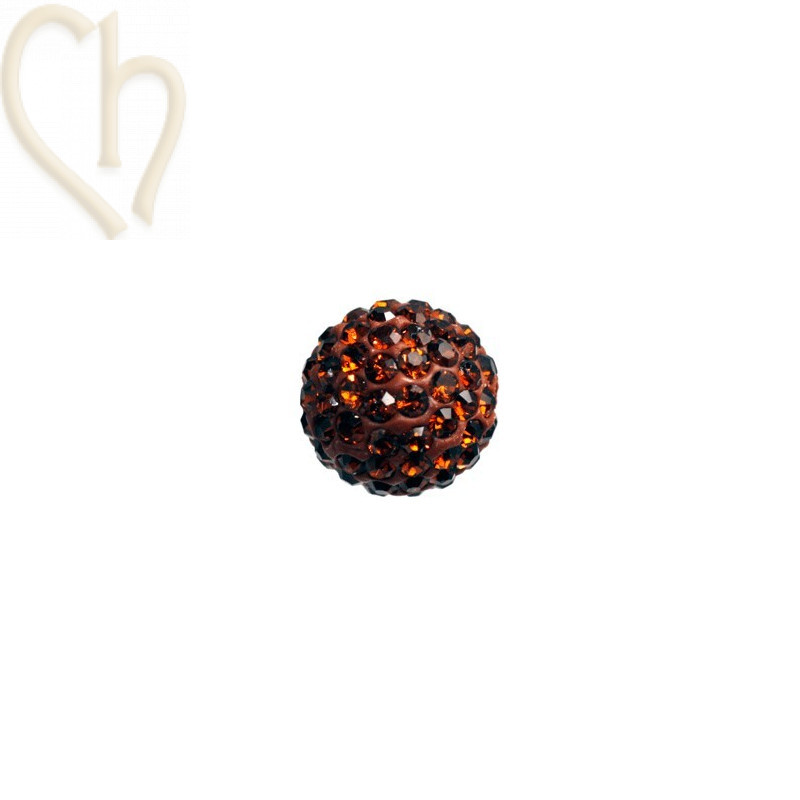 ronde strassbal 6mm smoked topaz