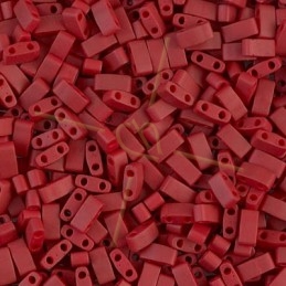 Half Tila Miyuki 5*2mm Brick Red Mat