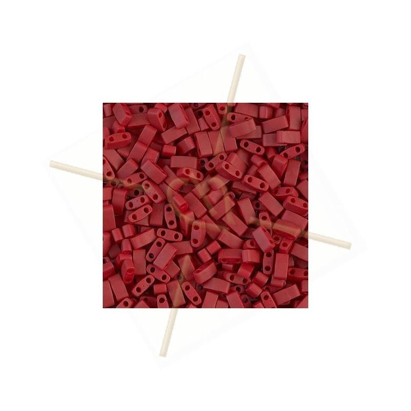 Half Tila Miyuki 5*2mm Brick Red Mat