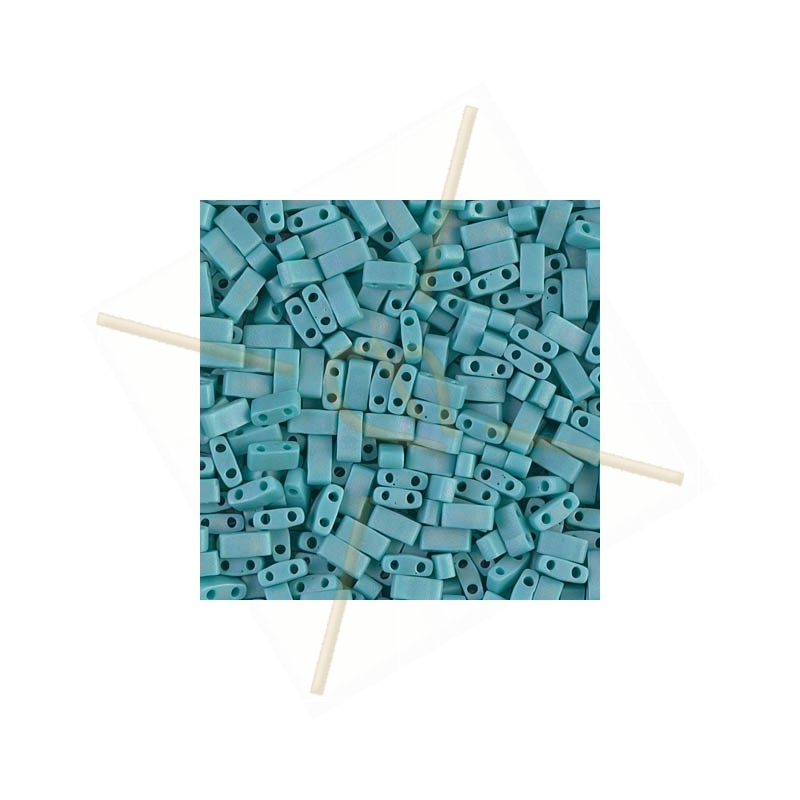 Half Tila Miyuki 5*2mm Turquoise Mat