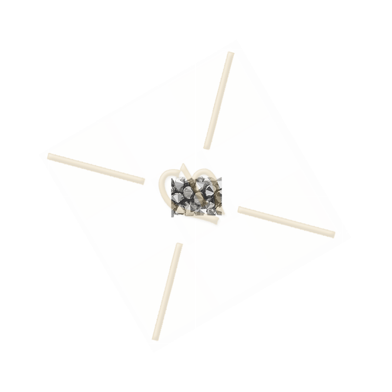 8mm Swarovski Fine Rocks Tube Light Chrome LTCH