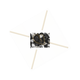 8mm Swarovski Fine Rocks Tube Jet Metallic Silver M100