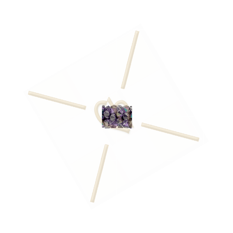 8mm Swarovski Fine Rocks Tube Light Amethist Paradise Shine 212PARSH