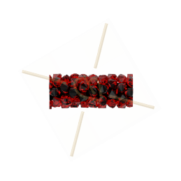 15mm Swarovski Fine Rocks Tube 5950 Light Siam 227