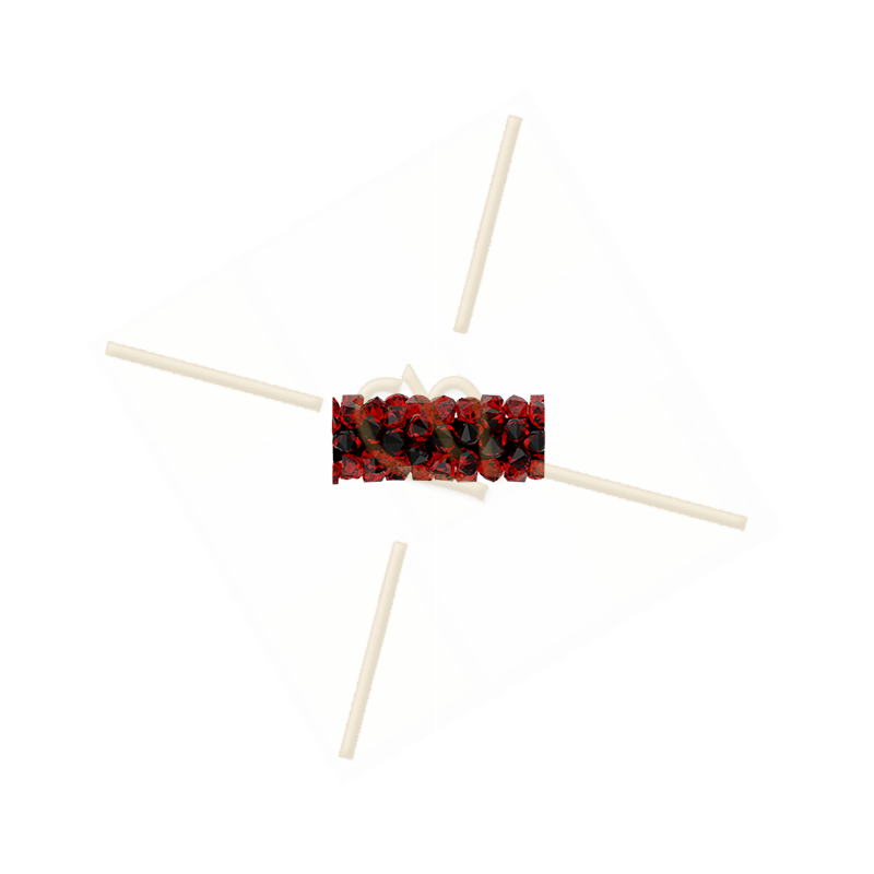 15mm Swarovski Fine Rocks Tube 5950 Light Siam 227