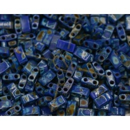 Half Tila Miyuki 5*2mm Blauw Cobalt Opaque Picasso