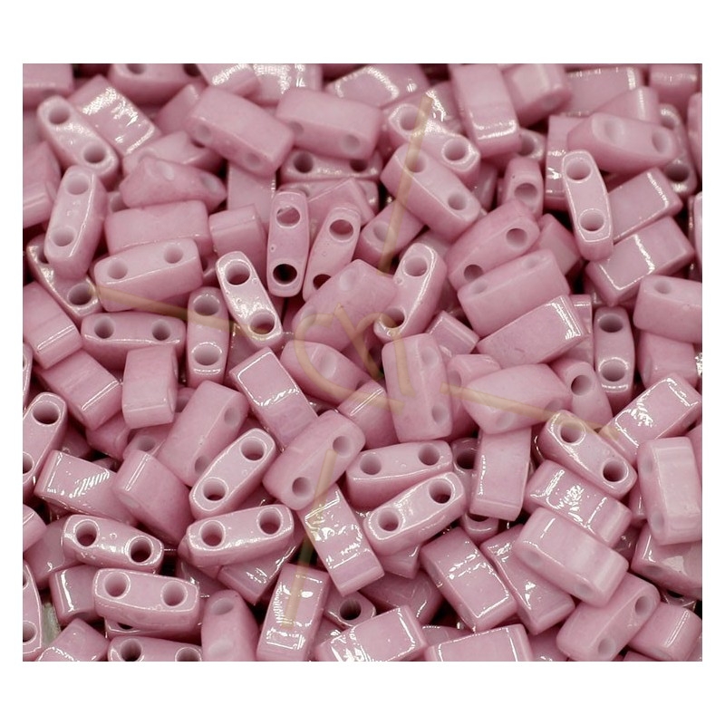 Half Tila Miyuki 5*2mm Antique Rose Opaque