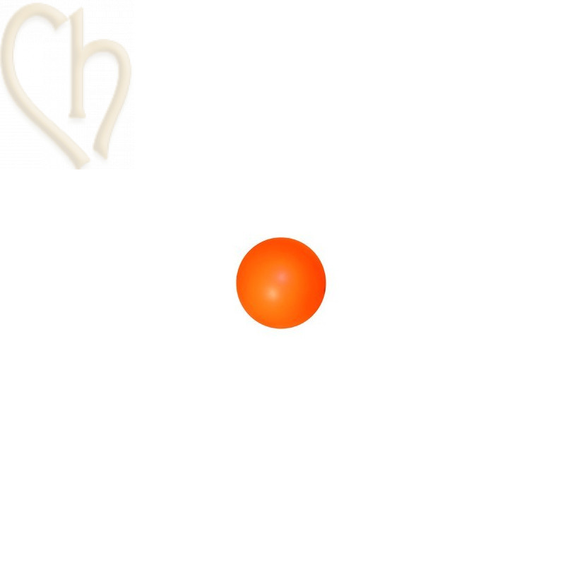 12mm Neon orange Pearl