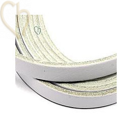 leather ribbon white