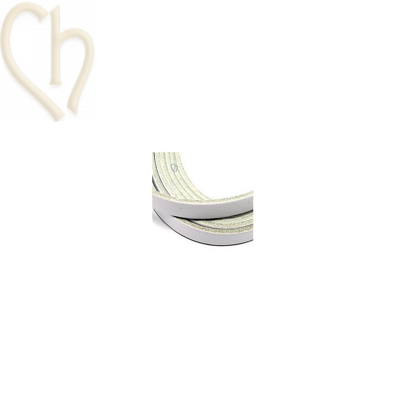 leather ribbon white