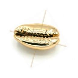 Schelp coquillage Shell 18mm Gold Plated