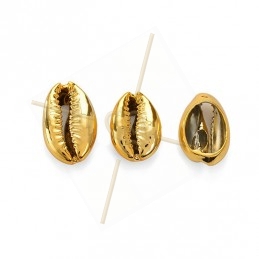Schelp coquillage Shell 20mm Gold Plated