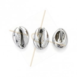 Shell beads Coquillage 20mm Rhodium