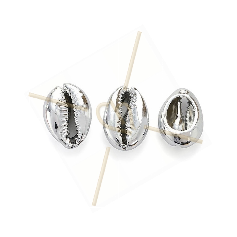Shell beads Coquillage 20mm Rhodium