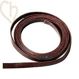 cuir plat marron foncé