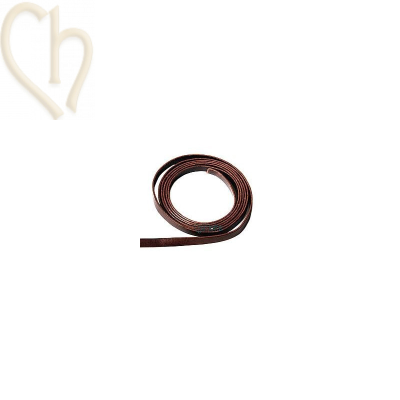 leather ribbon dark brown