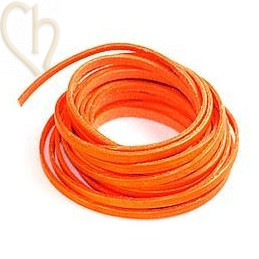 leather ribbon orange