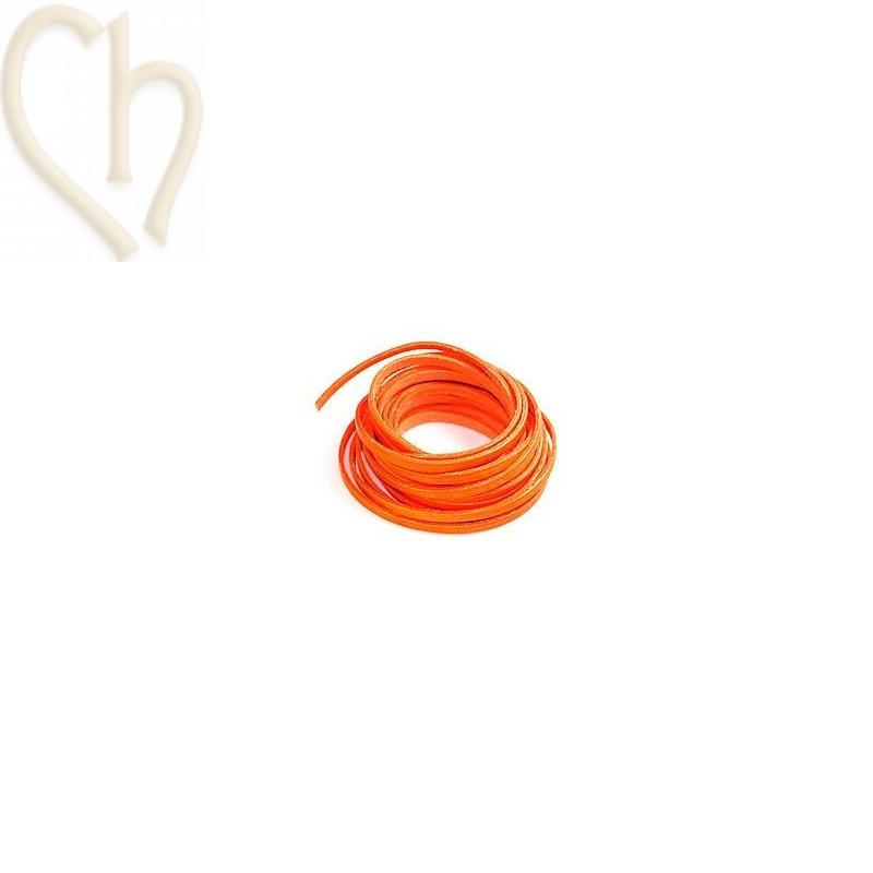 leather ribbon orange