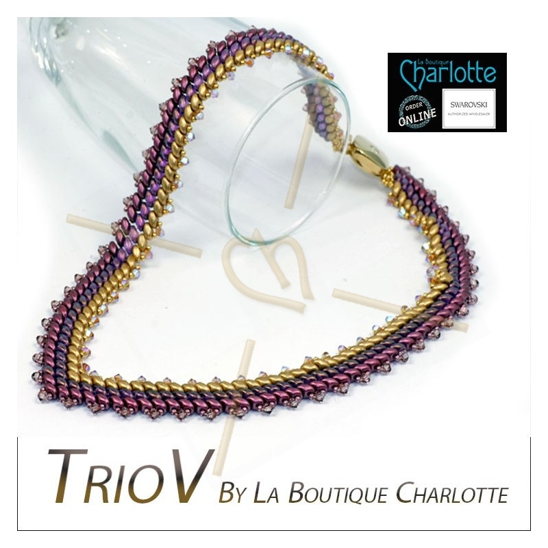 Pack Necklace TrioV Purple gold