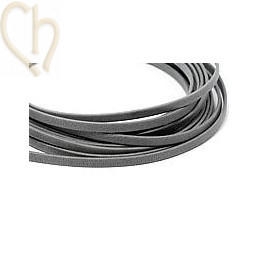 leather ribbon grey m.