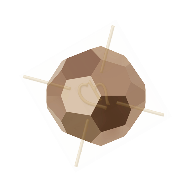 Rose gold bol 8mm Swarovski ROGL