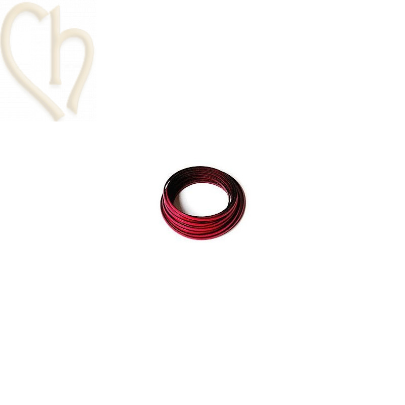 leather ribbon fucsia