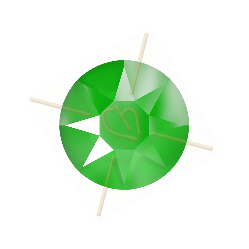 Strass Swarovski Hotfix 2078 SS20 4.7mm Electric Green L135S