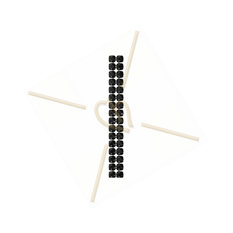 Swarovski Crystal Mesh 2-rang hematite