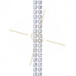 Swarovski Crystal Mesh 2-rijen Bleu Shade