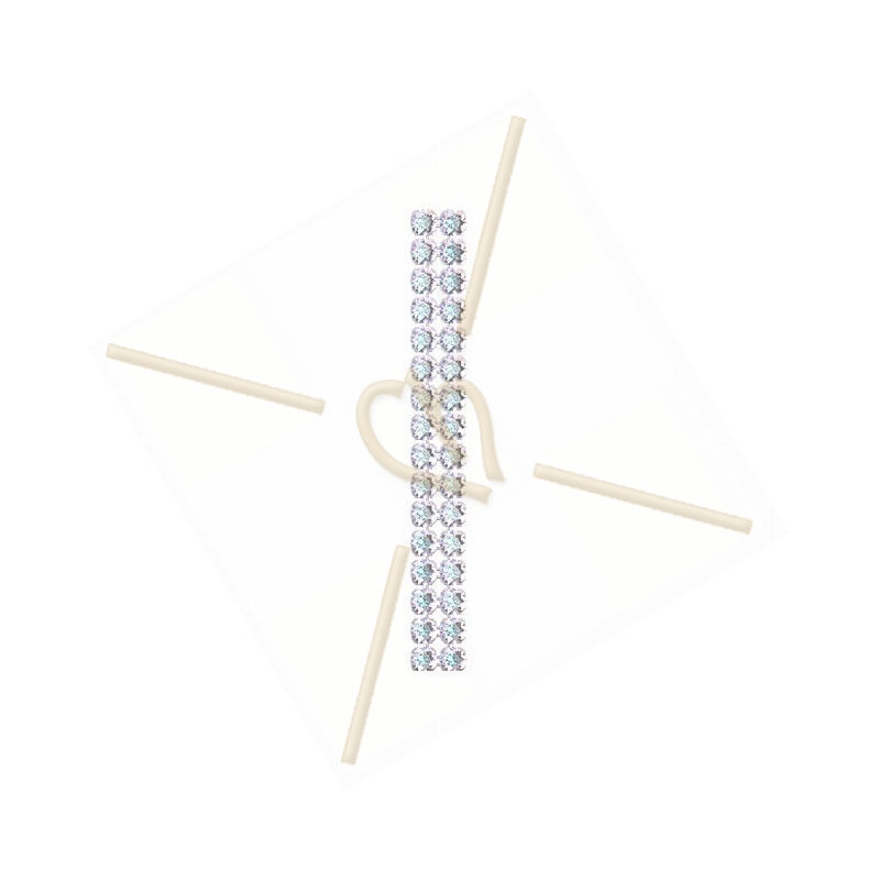 Swarovski Crystal Mesh 2-rang Bleu Shade