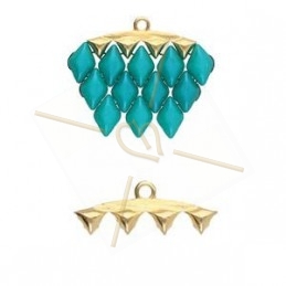 Cymbal Bead Endings - embout pour Gemduo 21X8.2MM IV doré