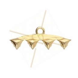 Cymbal Bead Endings - ending for Gemduo 21X8.2MM IV Gold Plated