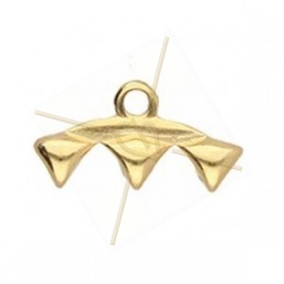 Cymbal Bead Endings - ending for Gemduo 15.6X8.4MM III Gold Plated