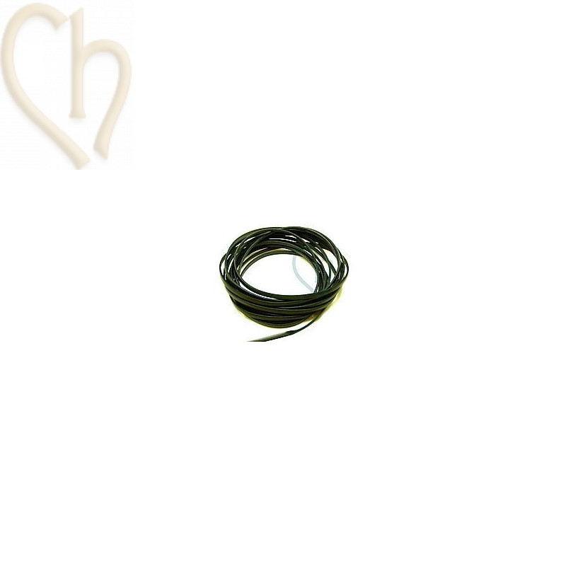 leather ribbon dark gray